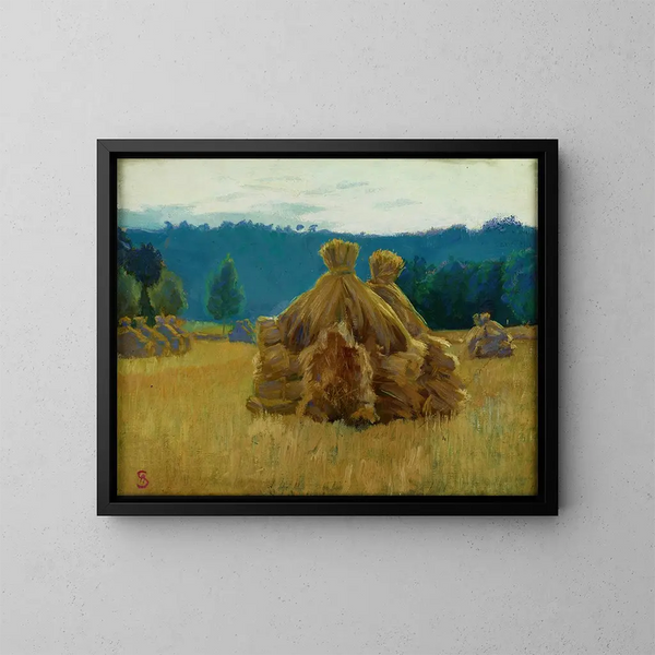 Mañana en el campo - Ambroży Sabatowski — cuadro enmarcado en la pared
