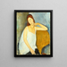 Jeanne Hébuterne - Amedeo Modigliani — cuadro enmarcado en la pared