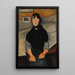 Young Woman of the People - Amedeo Modigliani — framed artwork on a wall