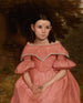 Niña con rizos en vestido rosa - Escuela Americana — vista de la obra
