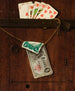 Royal Flush and Five Dollar Bill - American School — artwork view