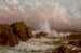 Paisaje marino con olas rompientes - Escuela Americana — vista de la obra