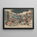 Capture de Moronao dans la neige - Andō Hiroshige — framed artwork on a wall