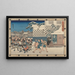 Desafiando a los guardias - Andō Hiroshige — cuadro enmarcado en la pared