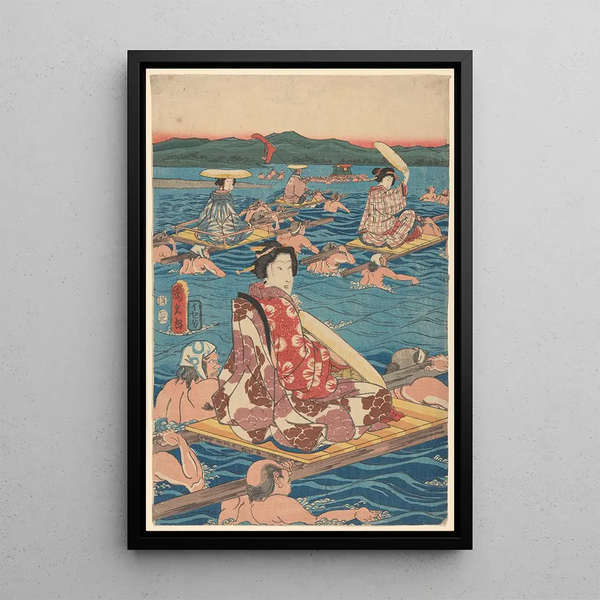 Reproducción del cuadro Traversée d'une Large Rivière - Andō Hiroshige