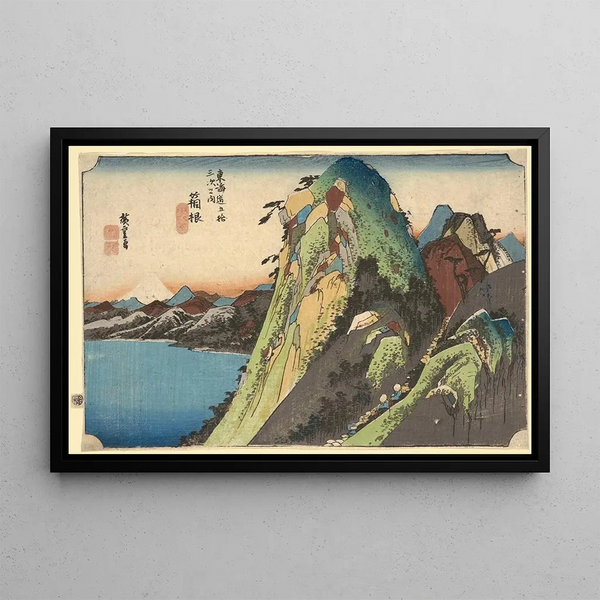 Hakone, el lago Kosui - Andō Hiroshige — cuadro enmarcado en la pared