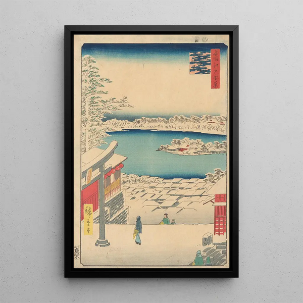 Isla en la Nieve - Andō Hiroshige — cuadro enmarcado en la pared