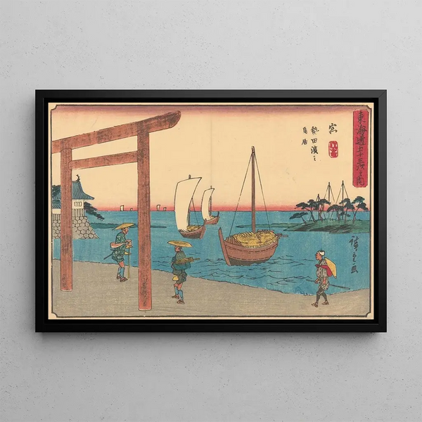 Miya - Andō Hiroshige — cuadro enmarcado en la pared