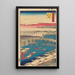 Nihonbashi Clear Weather after Snow Nihonbashi Yukibare - Andō Hiroshige — framed artwork on a wall