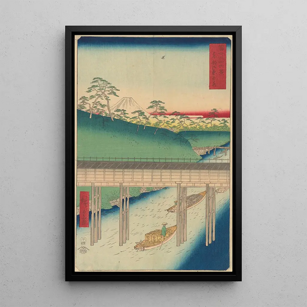 Pont Ochanomizu - Andō Hiroshige — cuadro enmarcado en la pared