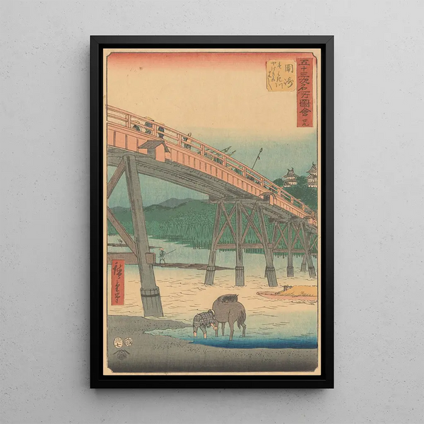 Okazaki - Andō Hiroshige — cuadro enmarcado en la pared