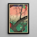 Garden of Plum Trees Kameido - Andō Hiroshige — framed artwork on a wall