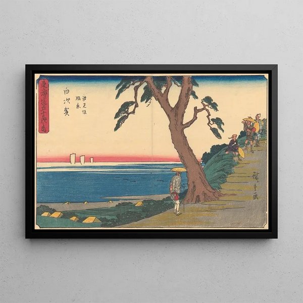 Shirasuka - Andō Hiroshige — cuadro enmarcado en la pared