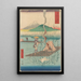Reproducción del cuadro Radeau Shoshiyu entre los juncos - Andō Hiroshige