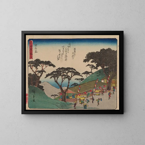 Tokaido gojusantsugi, planche 5 - Andō Hiroshige — cuadro enmarcado en la pared