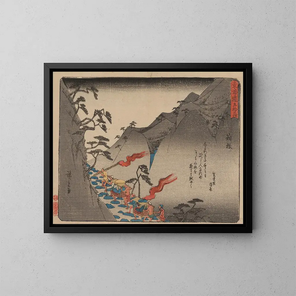 Tokaido gojusantsugi, planche 11 - Andō Hiroshige — cuadro enmarcado en la pared