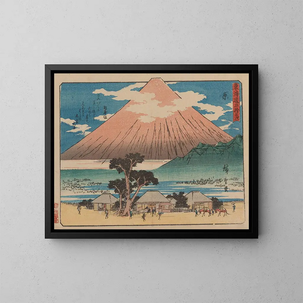 Tokaido gojusantsugi, plancha 14 - Andō Hiroshige — cuadro enmarcado en la pared