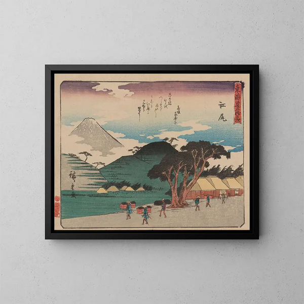 Tokaido gojusantsugi, planche 19 - Andō Hiroshige — cuadro enmarcado en la pared