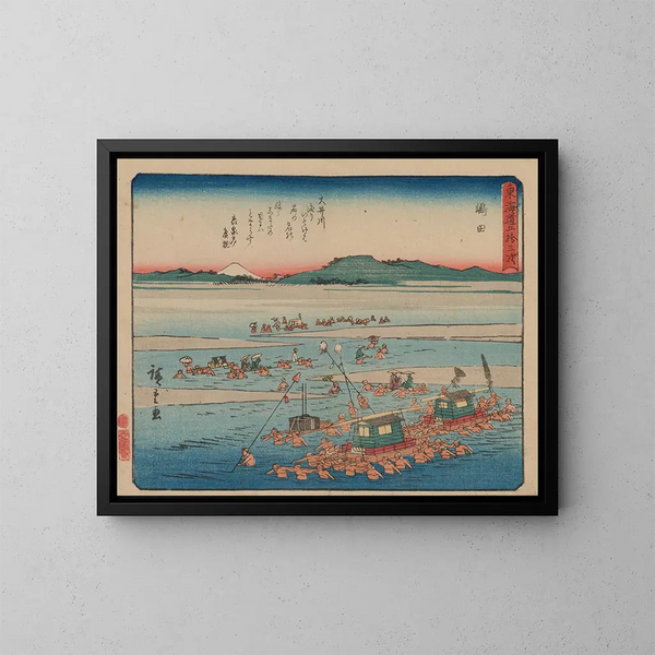 Tokaido gojusantsugi, planche 24 - Andō Hiroshige — cuadro enmarcado en la pared