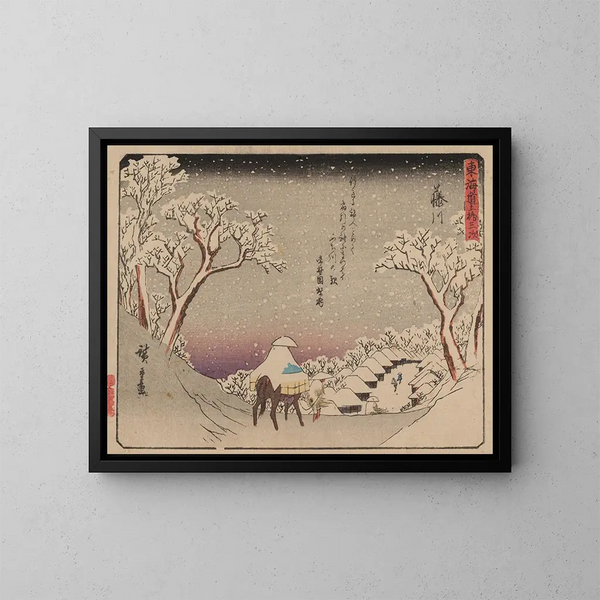 Tokaido gojusantsugi, planche 38 - Andō Hiroshige — cuadro enmarcado en la pared