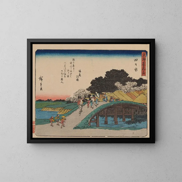 Tokaido gojusantsugi, planche 44 - Andō Hiroshige — cuadro enmarcado en la pared