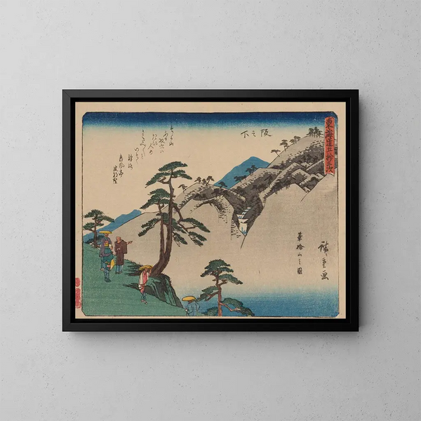 Tokaido gojusantsugi, plancha 49 - Andō Hiroshige — cuadro enmarcado en la pared