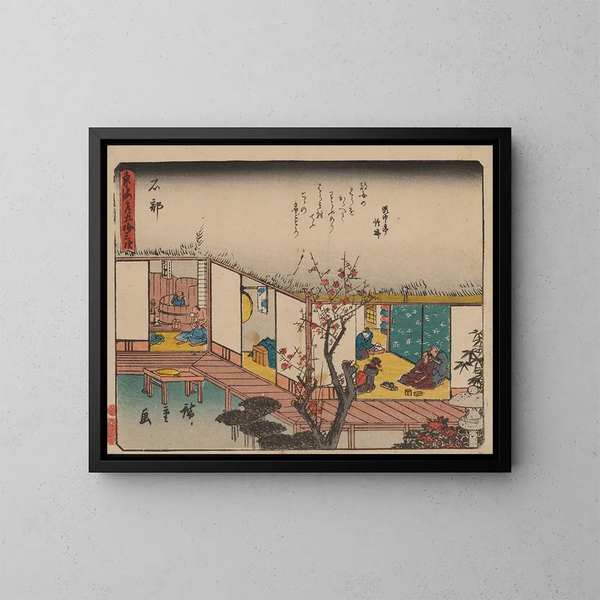 Tokaido gojusantsugi, planche 52 - Andō Hiroshige — cuadro enmarcado en la pared