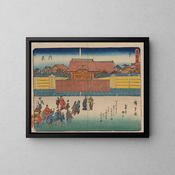Tokaido gojusantsugi, planche 56 - Andō Hiroshige — cuadro enmarcado en la pared