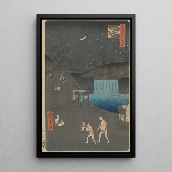 Reproducción del cuadro Colina Aoi en el exterior de la puerta del Tigre Toranomon Aoizaka - Andō Hiroshige