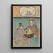 Two women playing a game - Andō Hiroshige — framed artwork on a wall