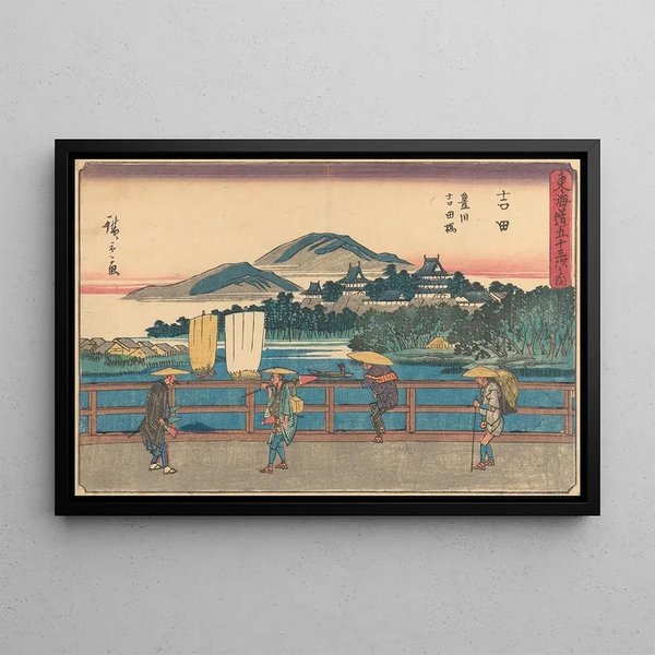 Yoshida - Andō Hiroshige — cuadro enmarcado en la pared