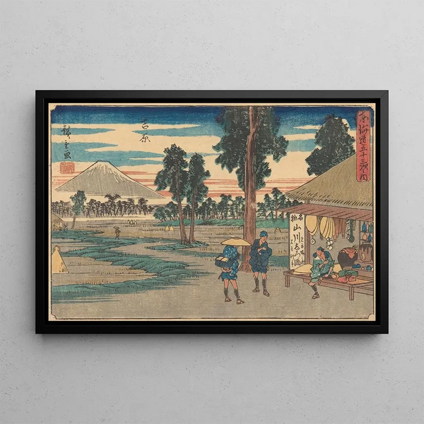 Yoshiwara - Andō Hiroshige — cuadro enmarcado en la pared