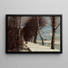 Paisaje de invierno con paseantes - Anders Andersen-Lundby — cuadro enmarcado en la pared