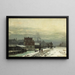 Winter Landscape Painting - Anders Andersen-Lundby — framed artwork on a wall
