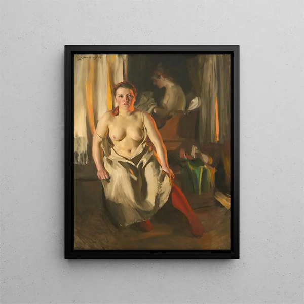Red Base Painting - Anders Zorn — framed artwork on a wall