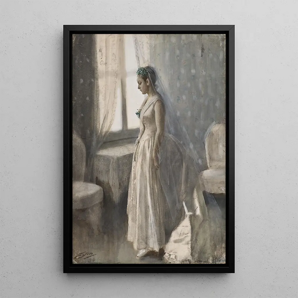 The Bride - Anders Zorn — framed artwork on a wall
