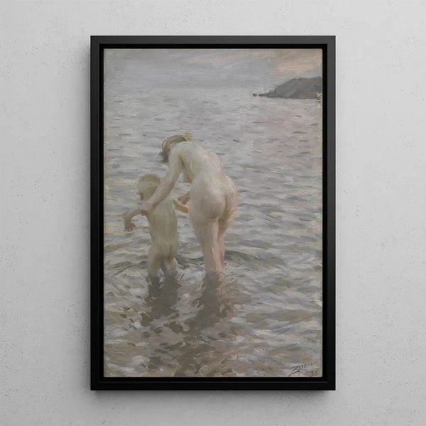 Reproduction of the painting With Mother - Anders Zorn