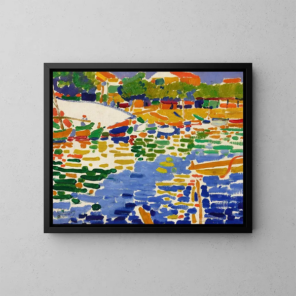 Barcas amarradas en L'Estaque - André Derain — cuadro enmarcado en la pared