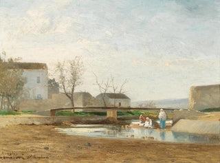 Andr Maglione - Washerwomen By The River.webp