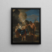 El bautismo de Cristo - Andrea Sacchi — cuadro enmarcado en la pared