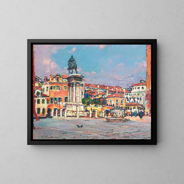 Venise, Campo Santi Giovanni e Paolo - Andrea Tavernier — cuadro enmarcado en la pared