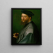 Portrait of a Man - Andrea del Sarto — framed artwork on a wall