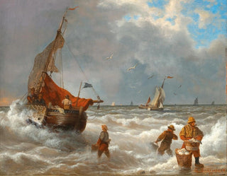 Andreas Achenbach - Fishermen on the Shore.webp