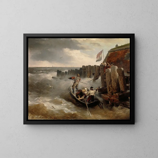 Marino - Andreas Achenbach — cuadro enmarcado en la pared