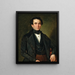 Retrato de un caballero - Andreas Hall — cuadro enmarcado en la pared