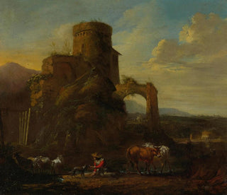 Andries Both - Pastoral Landscape With Ruins.webp