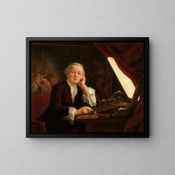 L'Imprimeur Pieter Franciscus Martenasie - Andries Cornelis Lens — framed artwork on a wall