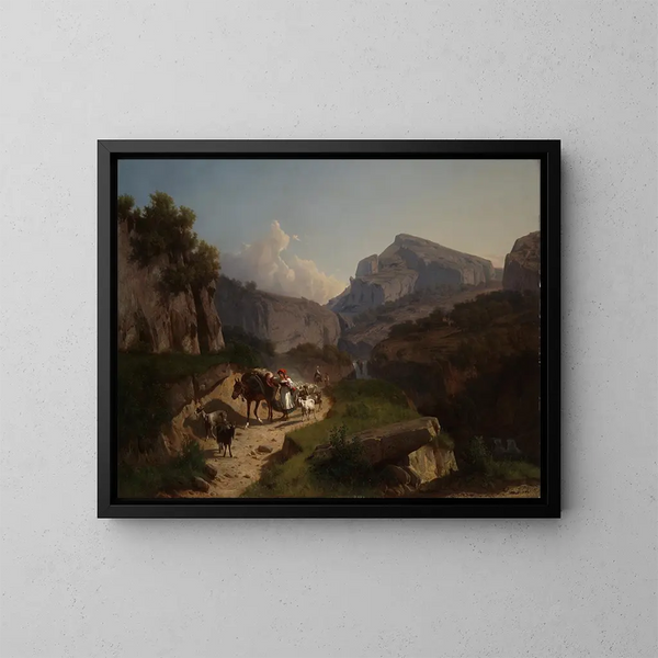 Paisaje de montaña - András Mark — cuadro enmarcado en la pared