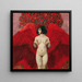 Ángel rojo - Karl Mediz — cuadro enmarcado en la pared