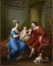 Edward Smith Stanley, duodécimo conde de Derby, con su primera esposa, Lady Elizabeth Hamilton, y su hijo Edward Smith Stanley - Angelica Kauffman — vista de la obra